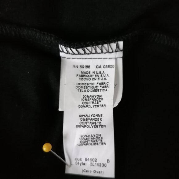 Karen Kane Womens Black Cross Over Surplice Neck Witchy Classy Dress Size XL - Picture 6 of 7